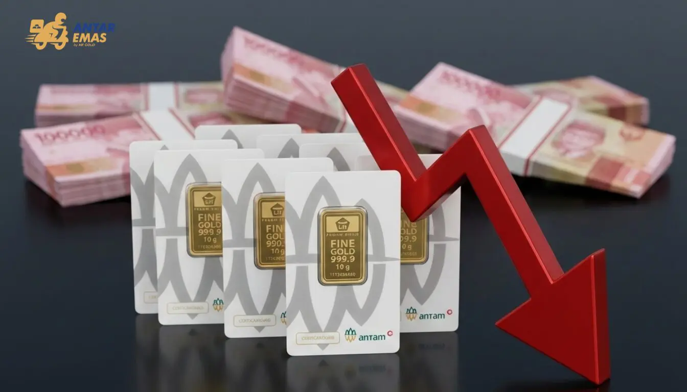 faktor penyebab harga emas turun