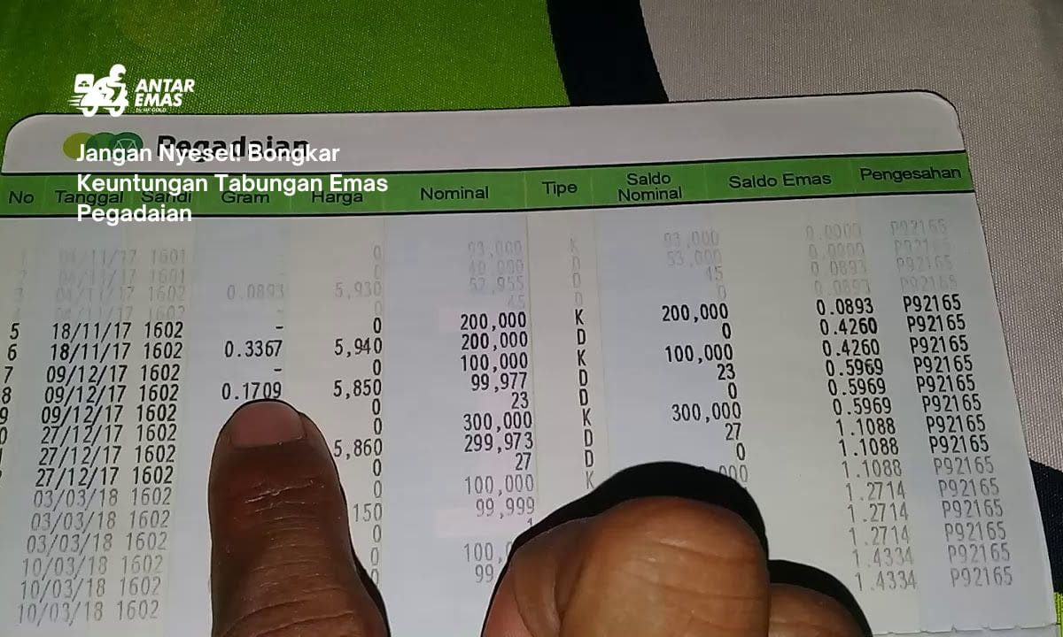 Jangan Nyesel! Bongkar Keuntungan Tabungan Emas Pegadaian